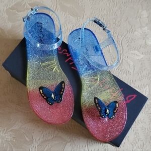 Betsey Johnson Rainbow Butterfly Sandals/Tabby